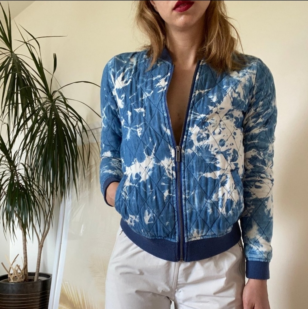 Vintage AntiBlue Shibori style jacket